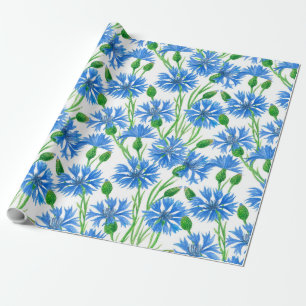 Cornblumenmuster Geschenkpapier