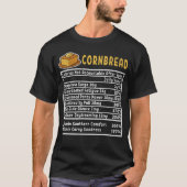 Cornbread Funny Thanksgiving Recipe Nutrition Fact T-Shirt (Vorderseite)