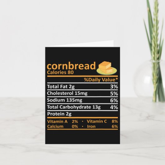 Cornbread Nutrition Food Erntedank Kostüm Chri Karte (Vorderseite)