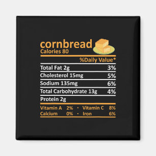 Cornbread Nutrition Food Erntedank Kostüm Chri Magnet