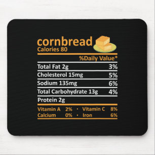 Cornbread Nutrition Food Erntedank Kostüm Chri Mousepad