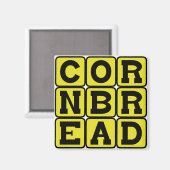 Cornbrot, Cornmehl Brot Magnet (Vorderseite/Rückseite)