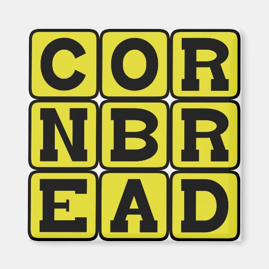 Cornbrot, Cornmehl Brot Magnet (Vorne)