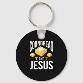 Cornbrot-Frauen und Brot mit Jesus Mais Backdanken Schlüsselanhänger
