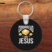 Cornbrot-Frauen und Brot mit Jesus Mais Backdanken Schlüsselanhänger (Vorderseite)