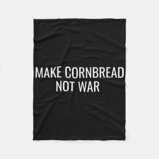 Cornbrot statt Krieg Protest Frieden Backen Fleecedecke (Vorderseite)
