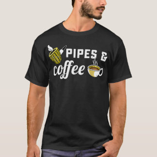 Corncob Pipe Smoker Rauchen Tabak Kaffee Lover D T-Shirt