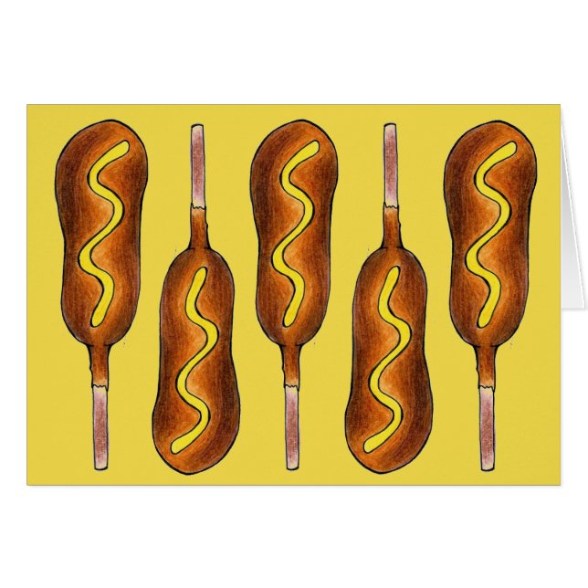 Corndog Hot Dog Senf Junk Food Feinschmecker (Vorderseite (Horizontal))