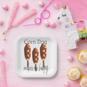 Corndog macht mich glücklich Party Pappteller (Party)