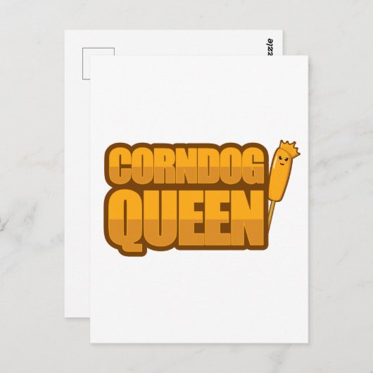 Corndog Queen Corn Hundeliebhaber Geschenk Postkarte (Vorne/Hinten)