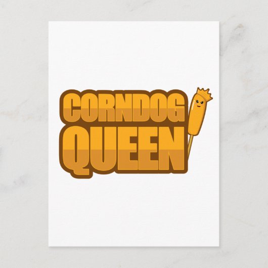 Corndog Queen Corn Hundeliebhaber Geschenk Postkarte (Vorderseite)