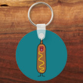 Corndog Senf, frittierte Würstchen Schlüsselanhänger (Vorderseite)