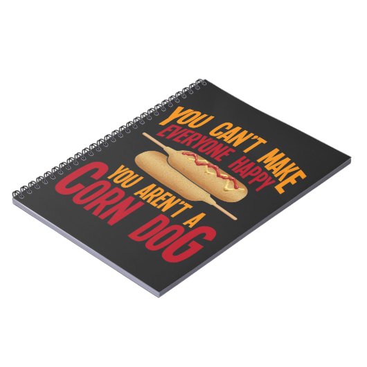 Corndog Stick Fast Food Lover Mais Hot Dog Notizblock (Linke Seite)