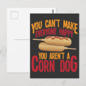 Corndog Stick Fast Food Lover Mais Hot Dog Postkarte (Vorne/Hinten)