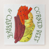 Corned Beef and Cabbage Boiled Carrots Kartoffeln Puzzle (Horizontal)