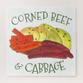 Corned Beef and Cabbage Boiled Carrots Kartoffeln Puzzle (Vertikal)
