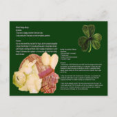 Corned Beef and Cabbage Recipe Postcard Postkarte (Vorderseite)