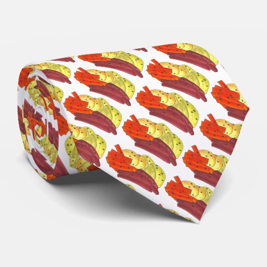 Corned Beef und Cabbage St. Patrick's Day Food Krawatte (Gerollt)