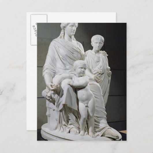 Cornelia, Mutter der beiden Brüder Gracchi Postkarte (Vorne/Hinten)