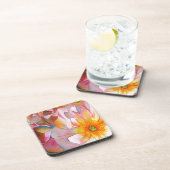 Cornelia pastellrosa Aquarellkunst Getränkeuntersetzer (Rechte Seite)