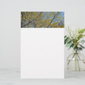 Cornelian Cherry Dogwood und Blue Sky Floral Briefpapier (Stehend Vorderseite)