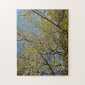 Cornelian Cherry Dogwood und Blue Sky Floral Puzzle (Vertikal)