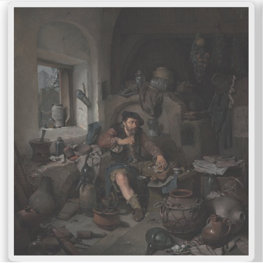 Cornelis Bega - Der Alchemist Aufkleber (Vorderseite)