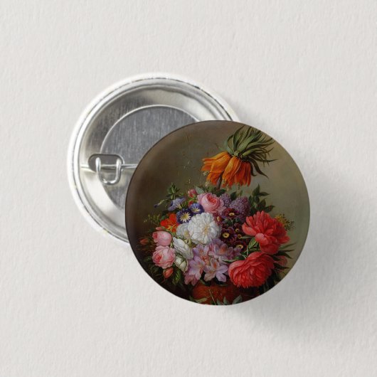 Cornelis Johannes van Hulsteijn Vase mit Blume Button (Vorne & Hinten)