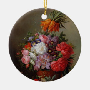 Cornelis Johannes van Hulsteijn Vase mit Blume Keramik Ornament