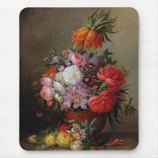 Cornelis Johannes van Hulsteijn Vase mit Blume Mousepad (Vorne)