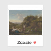 Cornelis - Landschaft mit Bädern Aufkleber (Blatt)