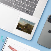 Cornelis - Landschaft mit Bädern Aufkleber (Laptop mit iPhone)