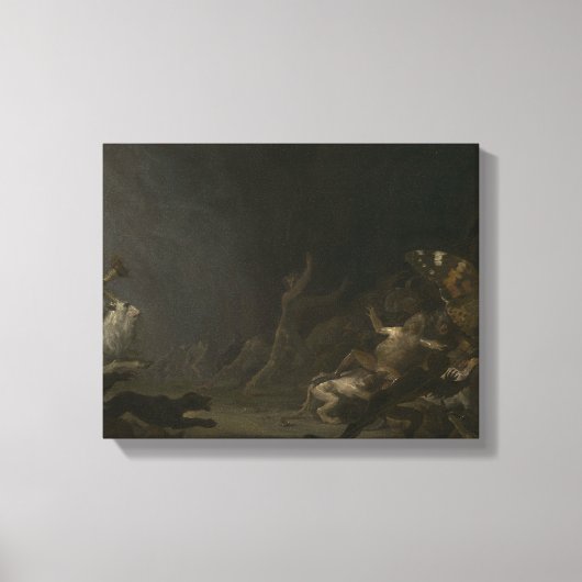 Cornelis Saftleven - A Hexen' Sabbat Leinwanddruck (Vorderseite)