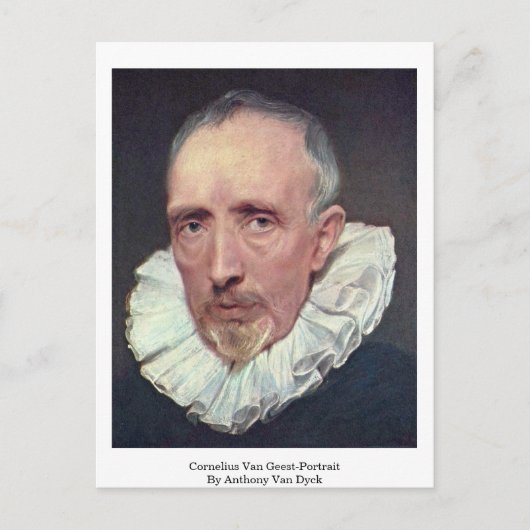 Cornelius Van Geest-Portrait von Anthony Van Dyck Postkarte (Vorderseite)