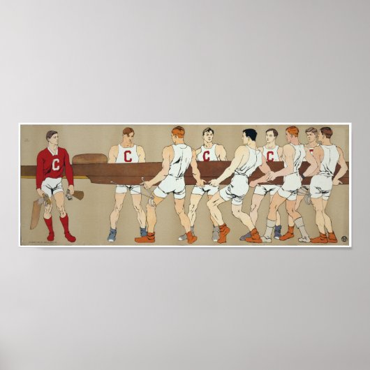 Cornell Crew Team, ca. 1907 12H x 32W Poster (Vorne)
