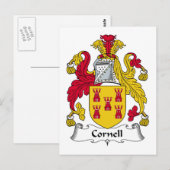 Cornell Familienwappen Postkarte (Vorne/Hinten)