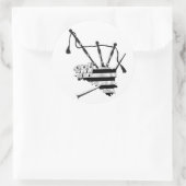 Cornemuse Bretonne Runder Aufkleber (Tasche)