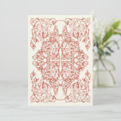 Corner Blühe Einladung zur Hochzeit (Crimson Red) (Stehend Vorderseite)