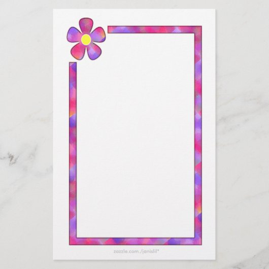 Corner Blume Stationery Briefpapier (Vorderseite)
