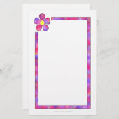 Corner Blume Stationery Briefpapier (Vorne/Hinten)