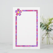 Corner Blume Stationery Briefpapier (Stehend Vorderseite)