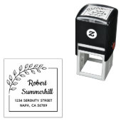 Corner Branch Wreath Return Address Permastempel (Beispiel)