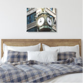 Corner Clock Downtown Chicago Canvas Print Leinwanddruck (Insitu (Schlafzimmer))