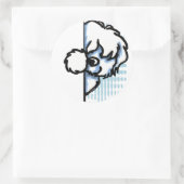 Corner Coton de Tulear Runder Aufkleber (Tasche)