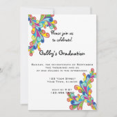 Corner Curls Graduation Party Einladung (Vorderseite)