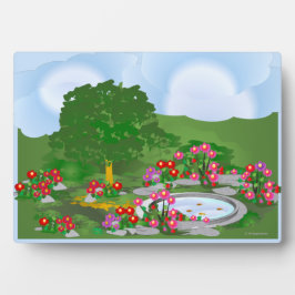 Corner Garden Tabletop Plaque mit Easel Fotoplatte