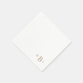 Corner Gold Monogram Simple Cocktail Napkins Serviette (Ecke)