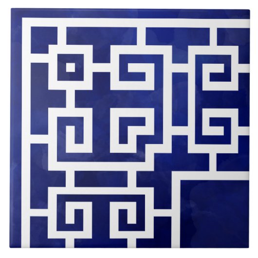 Corner Griechischer Meander - griechisches Schlüss Fliese (Vorderseite)