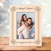 Corner Heart Shaped Knot Frame Wedding 12x18 Geätzte Rahmen