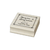 Corner Heart Shaped Knot Frame Wedding Gummistempel (Stempel)